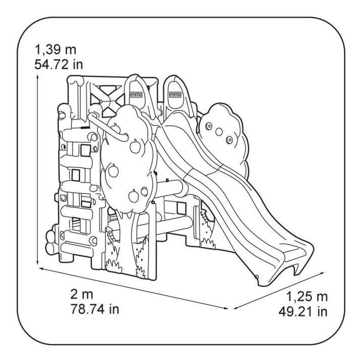 Aire de jeux La Maison des Bois - plastique anti-UV - FEBER - avec tob
