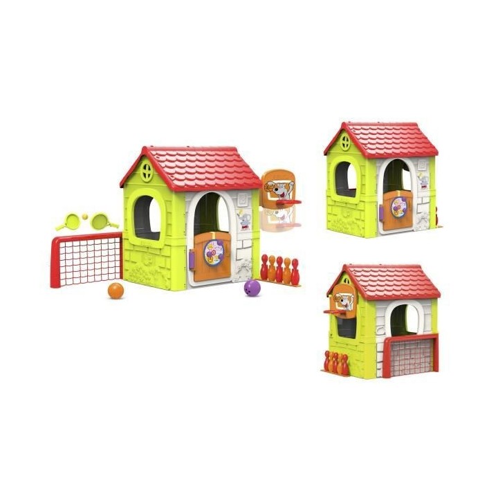 Maison pour enfant Multi-Activités 6 en 1 - plastique anti-UV - FEBER