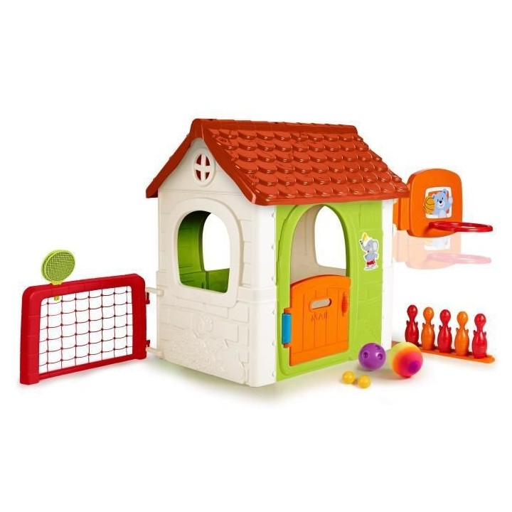 Maison pour enfant Multi-Activités 6 en 1 - plastique anti-UV - FEBER