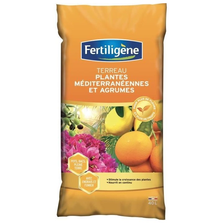 FERTILIGENE Terreau Plantes Mediterraneennes - 40 L