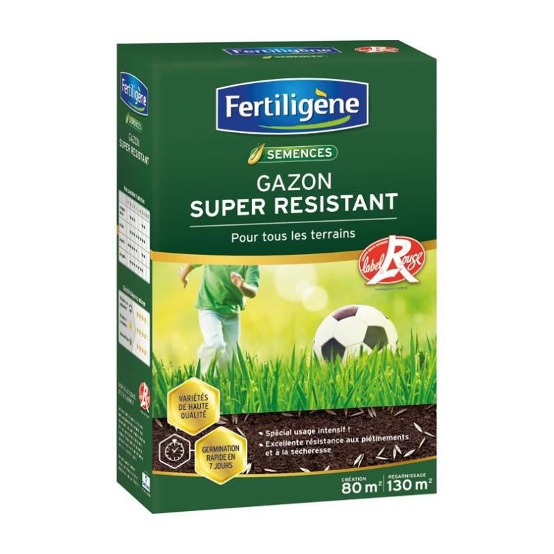 FERTILIGENE Gazon Super Résistant Tous Terrains - 2 kg