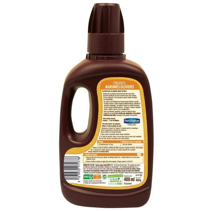 FERTILIGENE Engrais Agrumes, Oliviers, Plantes Mediterraneennes - 400