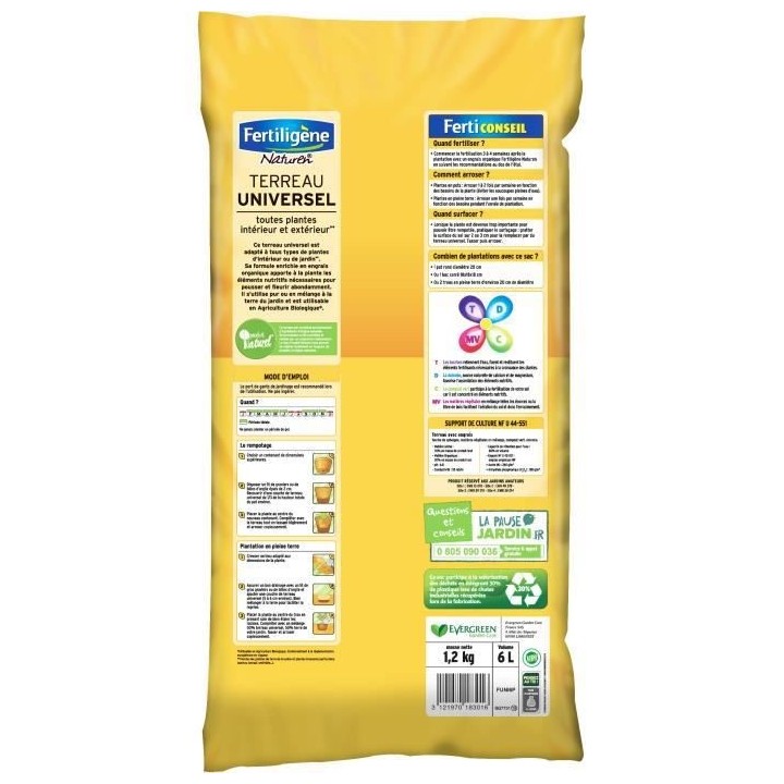 FERTILIGeNE - Terreau universel 6L