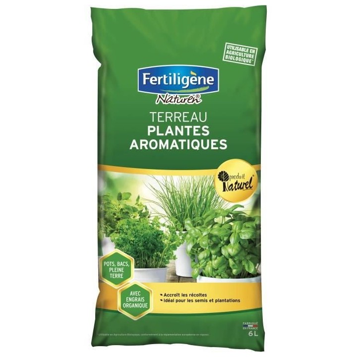 FERTILIGeNE - Terreau plantes aromatiques 6L