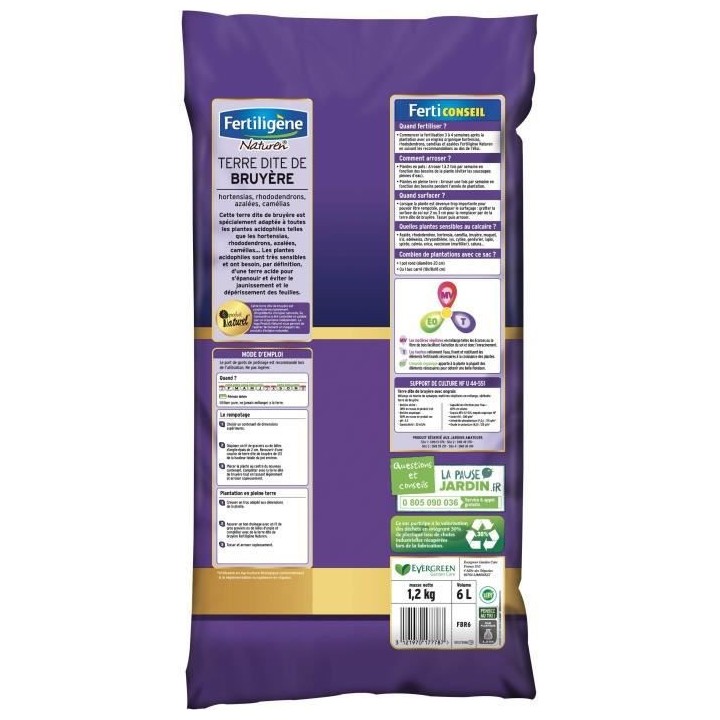FERTILIGeNE - Terre dite de bruyere 6L