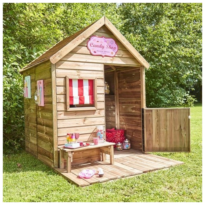 Cabane en bois pour enfant HEIDI - (L) 1,23 x (l) 1,69 x (h) 1,58 m