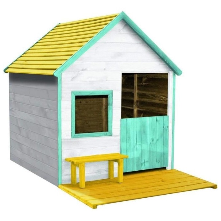 Cabane en bois pour enfant HEIDI - (L) 1,23 x (l) 1,69 x (h) 1,58 m