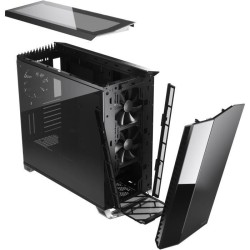 FRACTAL DESIGN BOITIER PC Vector RS - Blackout Dark TG - Noir - Verre trempé - Format ATX (FD-CA-DEF-VER1A-02)