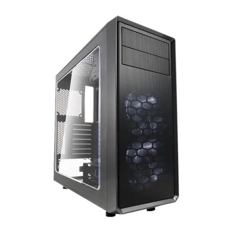 FRACTAL DESIGN BOITIER PC Focus G - Noir - Verre trempé - Format ATX (FD-CA-FOCUS-GY-W)