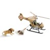 SCHLEICH - Figurine Hélicoptere pour sauvetage d'animaux - 42476 - Wild life