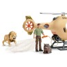 SCHLEICH - Figurine Hélicoptere pour sauvetage d'animaux - 42476 - Wild life