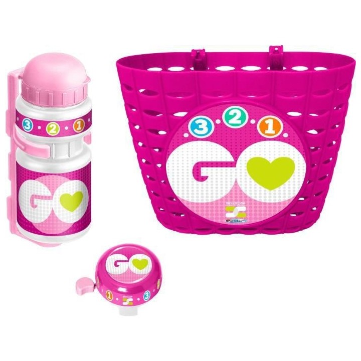 STAMP - Corbeille + Bidon + Sonnette Rose - Skids Control