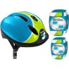 COMBO BLEU (Casque + Genouilleres & Coudieres) SKIDS CONTROL