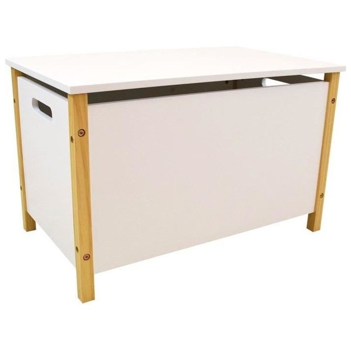 SCANDIWOOD Coffre a jouets en bois 37,5 x 60 x36 cm pour enfant