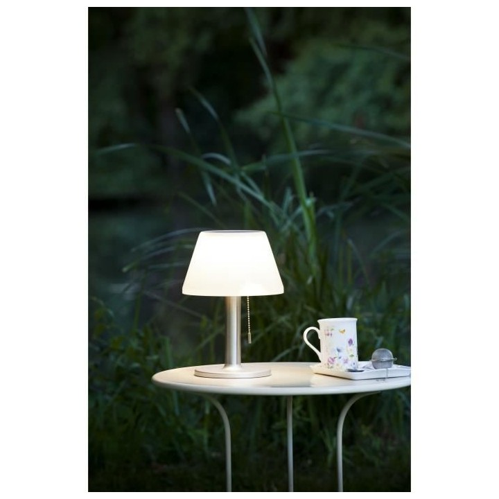 GALIX Lampe de table solaire G2 tres éclairante avec détecteur de pr