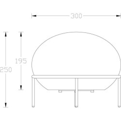 Lampe Sphere résine sur pieds 230V - GALIX