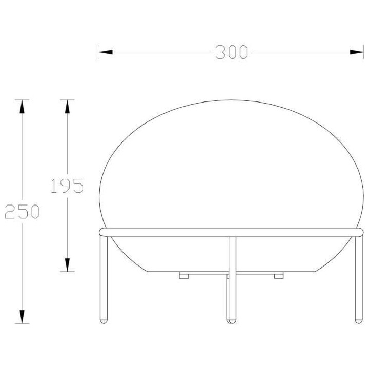 Lampe Sphere résine sur pieds 230V - GALIX