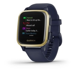 GARMIN Venu Sq Edition Musique - Captain Blue/Light Gold - Montre GPS de sport connectée santé et bien-etre