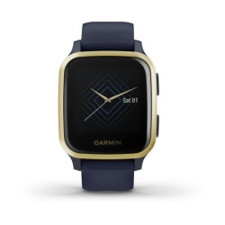 GARMIN Venu Sq Edition Musique - Captain Blue/Light Gold - Montre GPS de sport connectée santé et bien-etre