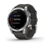 GARMIN Fenix 7 - Noire & Argent - Montre Connectée GPS & Course a Pied - Entraînements Personnalisés - Autonomie Longue Duré