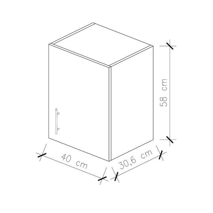 OBI Meuble haut de cuisine L 40 cm - Blanc mat