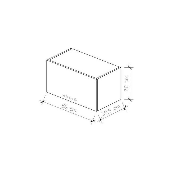 OBI Meuble hotte L 60 cm - Blanc mat