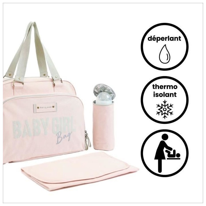 Sac a langer BABY ON BOARD SIMPLY BABYBAG - Rose