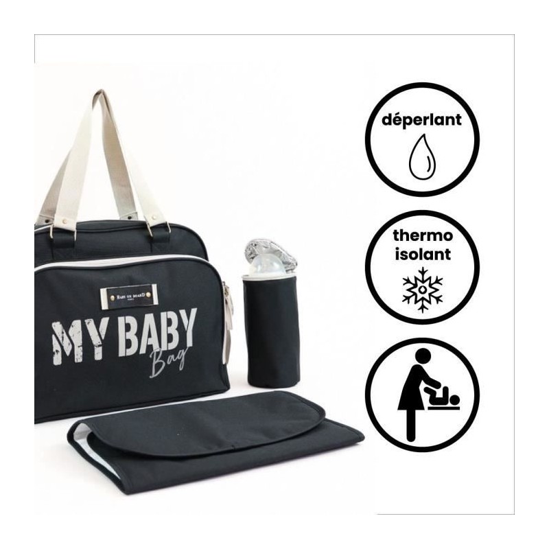 Sac a langer BABY ON BOARD SIMPLY BABYBAG - Noir