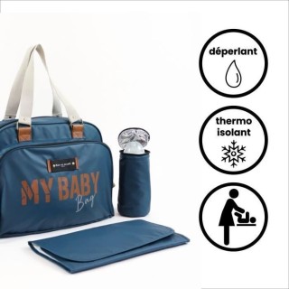 Sac a langer BABY ON BOARD SIMPLY BABYBAG - Bleu océan