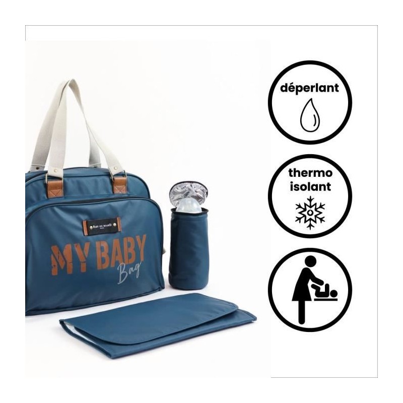 Sac a langer BABY ON BOARD SIMPLY BABYBAG - Bleu océan