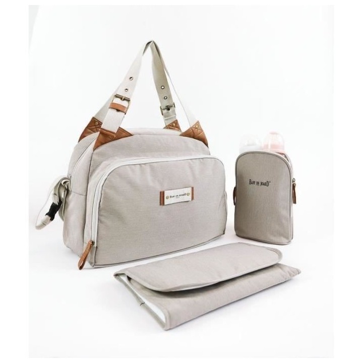 Sac a langer BABY ON BOARD TITOU GREIGE