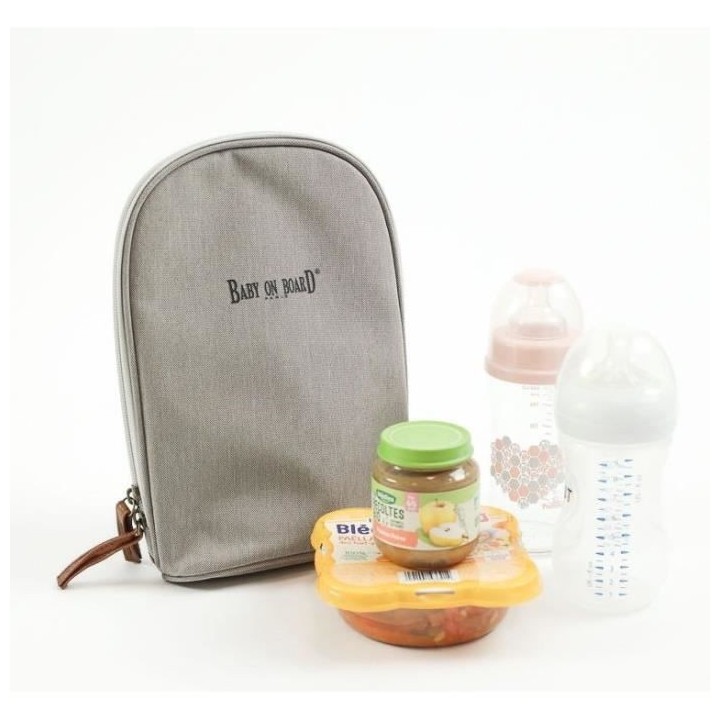 Sac a langer BABY ON BOARD TITOU GREIGE