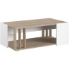 Table basse AUSTRAL - Décor blanc et chene du Japon - L 119 x P 43 x H 68 cm - PARISOT