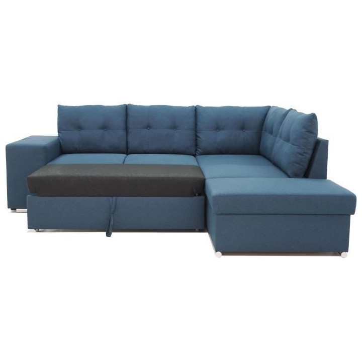 Canapé d'angle convertible réversible 4-5 places MITCHELL - Tissu Bl