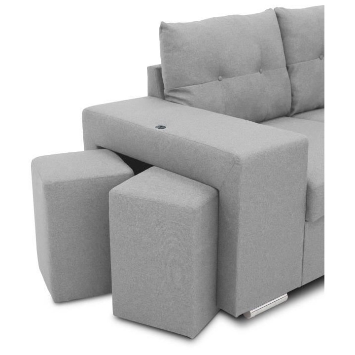 Canapé d'angle convertible réversible 4-5 places MITCHELL - Tissu Gr