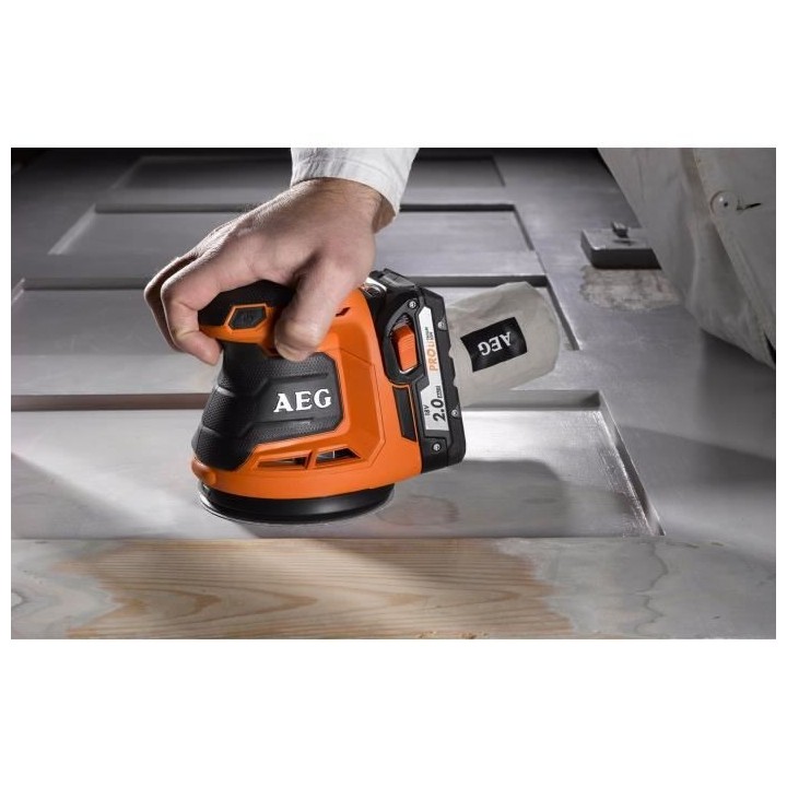 AEG Ponceuse excentrique 125 mm 18V BEX18-125-0, vitesse de rotation d