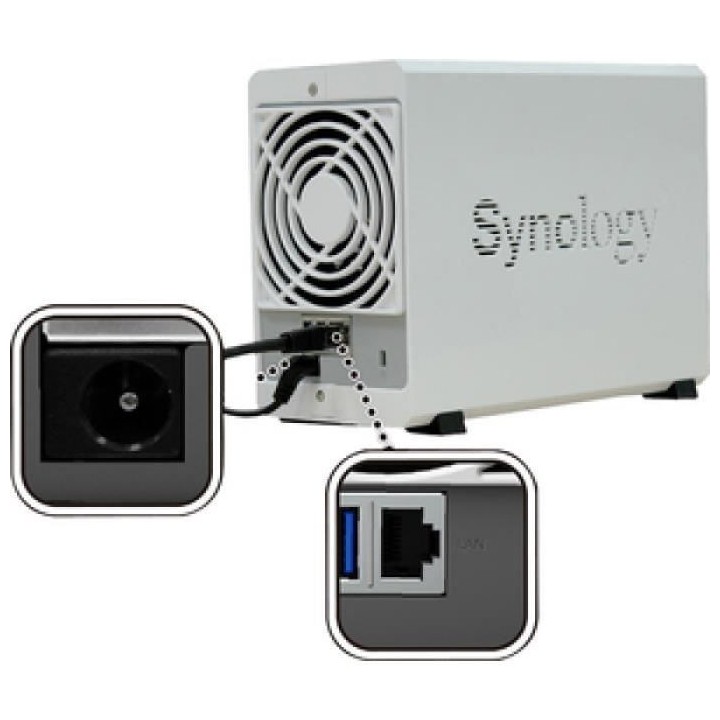 SYNOLOGY - Serveur de Stockage (NAS) - DS220j - 2 Baies - Boitier nu