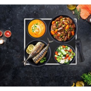 Batterie de cuisine Arthur Martin AM167S 10 pieces - Aluminium - Poign