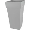 EDA Pot de Fleur Carré Haut XXL TOSCANE - 98 L - 43,3 x 43,3 x H 80 cm - Gris béton