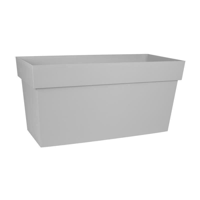 EDA Muret avec roulettes Pot de TOSCANE - 79 x 35 x H 39 cm - 74 L - Gris béton