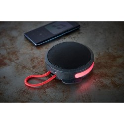 Enceinte bt ronde avec dragonne BIGBEN PARTY - noir et rouge