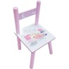 Fun house peppa pig dream table h.41,5 x l.60 x p. 40 cm avec une chaise h.49.5 x l.31 x p.31,5 cm pour enfant