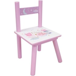 Fun house peppa pig dream table h.41,5 x l.60 x p. 40 cm avec une chaise h.49.5 x l.31 x p.31,5 cm pour enfant