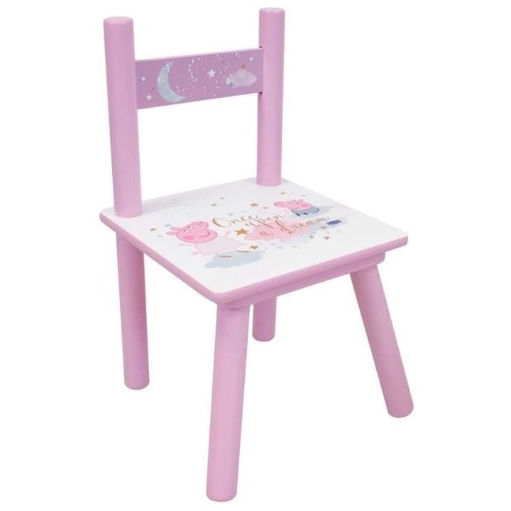 Fun house peppa pig dream table h.41,5 x l.60 x p. 40 cm avec une chai