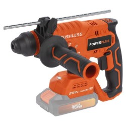 Marteau perforateur sans fil 20V 3J SDS-Plus BRUSHLESS + 5 accessoires - DUAL POWER POWDP15630 - Livré sans batterie ni chargeu