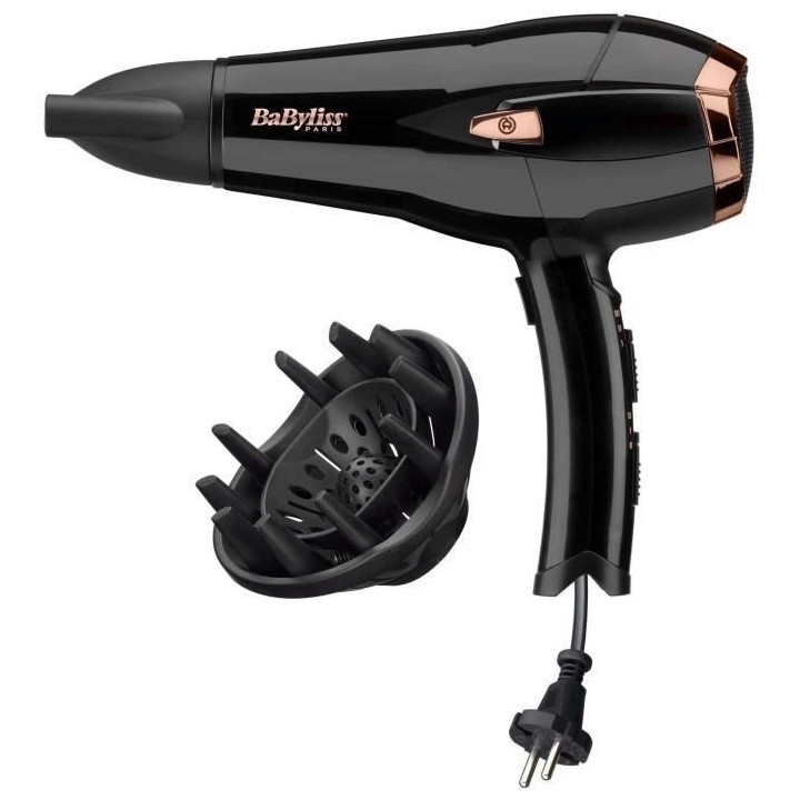 Seche cheveux Babyliss D373E - 2000W - Moteur DC - Fonction ionique -