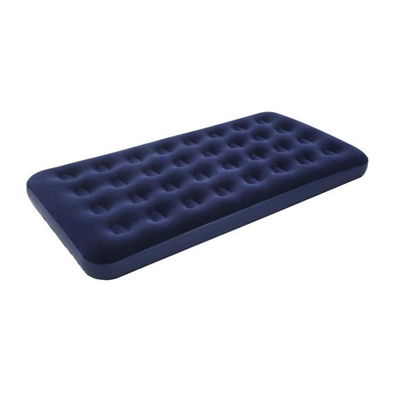 BESTWAY Matelas gonflable floqué Horizon Twin – 1 place – Bleu