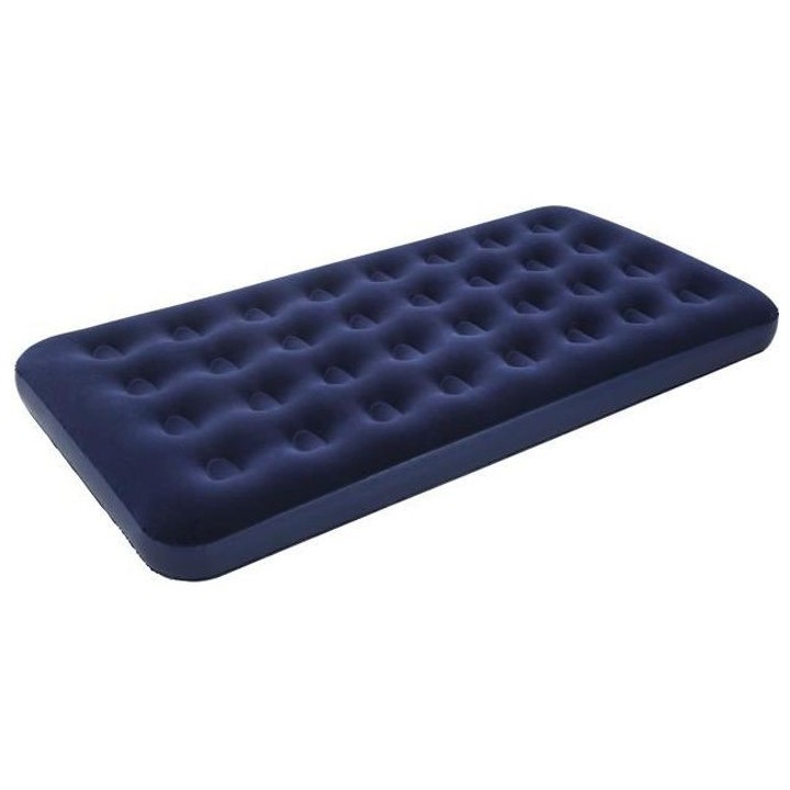 BESTWAY Matelas gonflable floqué Horizon Twin – 1 place – Bleu