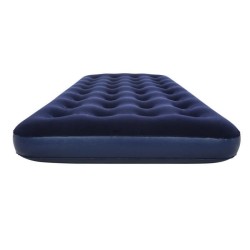 BESTWAY Matelas gonflable floqué Horizon Twin – 1 place – Bleu