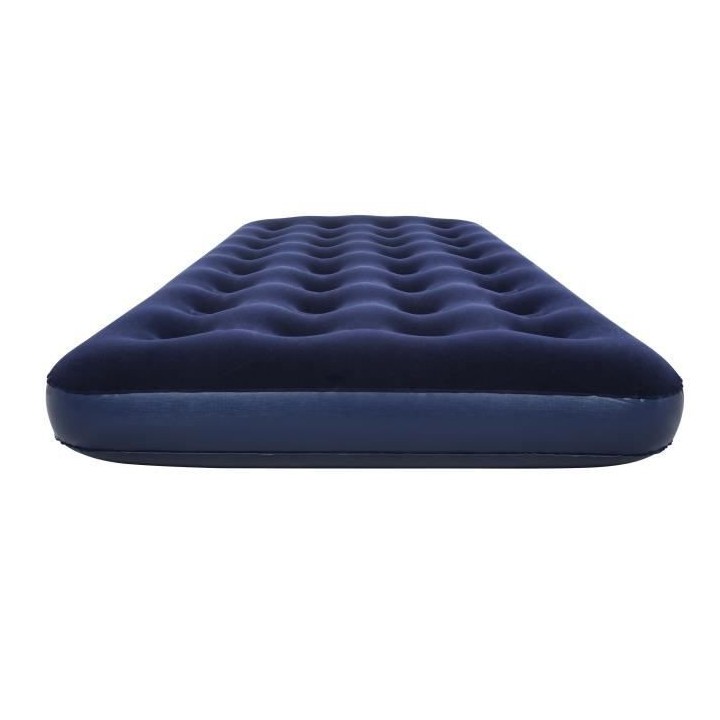 BESTWAY Matelas gonflable floqué Horizon Twin – 1 place – Bleu